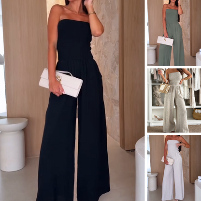 Off-the-Shoulder & Wide-Legged Jumpsuit for Women