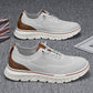 Andningsbara lätta stickade patchwork sneakers för herr