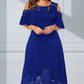 Women’s Elegant Cold Shoulder Lace Hem Dress