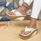 Flipflops med mjuk plattform och färgblock för kvinnor