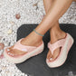 Flipflops med mjuk plattform och färgblock för kvinnor