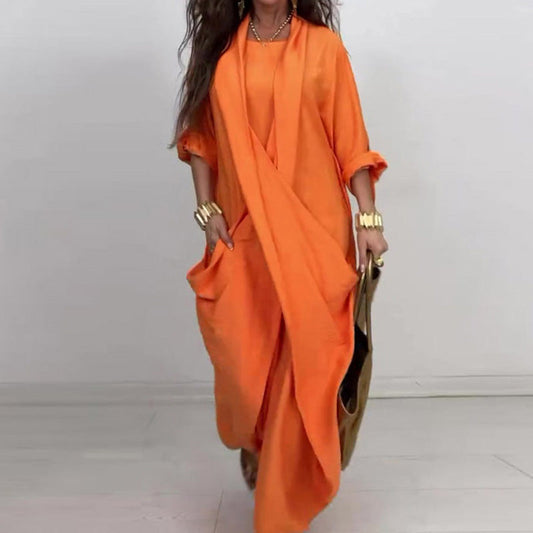 Skönt flödande maxiklänning för kvinnor