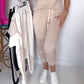 ⏳ Tidsbegränsad special⏰Kvinnor 2-delade outfits Casual T-Shirt & Crop Joggers