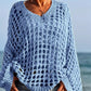 🎉Limiterad försäljning🎉Kvinnor Casual Solid Color Crochet Stickad Topp