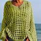 🎉Limiterad försäljning🎉Kvinnor Casual Solid Color Crochet Stickad Topp