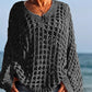 🎉Limiterad försäljning🎉Kvinnor Casual Solid Color Crochet Stickad Topp