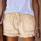 🍃🩳 Jeansshorts med hög midja och dragsko
