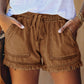 🍃🩳 Jeansshorts med hög midja och dragsko