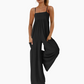 Strand Casual Axelbandslös Rygglös Jumpsuit med Vida Ben