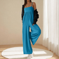 Strand Casual Axelbandslös Rygglös Jumpsuit med Vida Ben