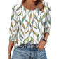 👚Ladies casual topp med rund hals och tryck