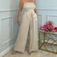 🎉Last Day Promotion 50% OFF💃Strapless Waist-Tie Striped Jumpsuit