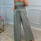 🎉Last Day Promotion 50% OFF💃Strapless Waist-Tie Striped Jumpsuit