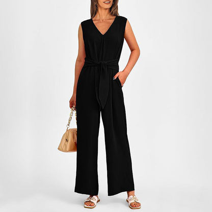 Jumpsuit med V-ring för kvinnor