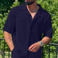 Sport Herr Kostym Mode Casual Kortärmad Byxor Tvådelat Set