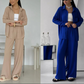 Elegant feminint set bestående av skjorta och byxor