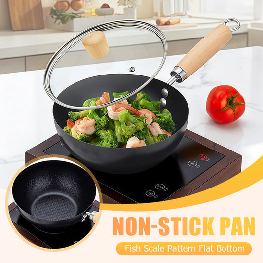 Fiskfjällsmönster Flat botten Non-Stick Pan