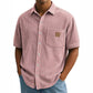 Men's Vintage Lapel Short-Sleeve Button-Down Shirts