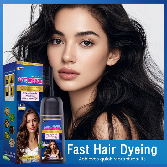 3-i-1 hårfärg med kam