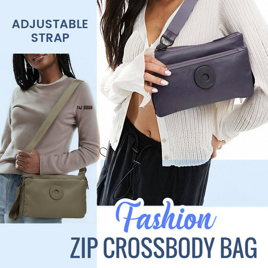 Modig zip-crossbody-väska