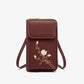 Broderad Blommig Retro Mini Crossbody-väska
