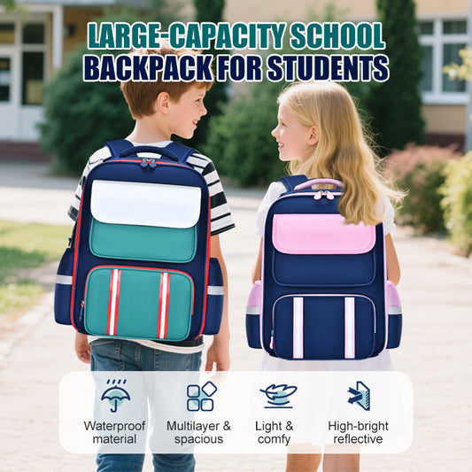 👦✨En praktisk och bekväm ryggsäck med stor kapacitet för studenter👧
