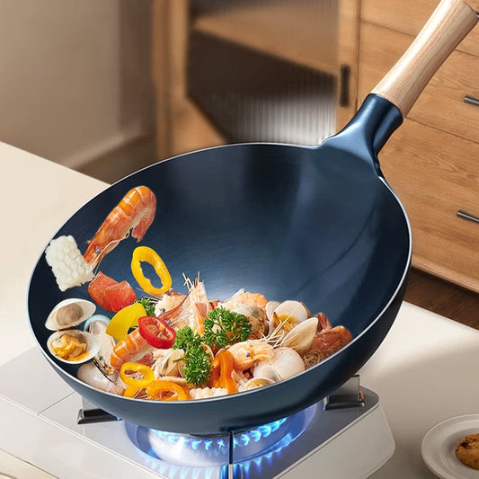 Obelagd non-stick-wok i järn