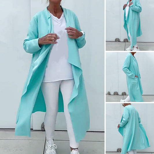 🌟Draped Longline Cardigan för kvinnor