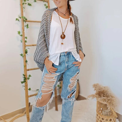 🔥 Black Friday-kampanj 49 % rabatt 🧶Stickad cocoon-sjal för damer🧣