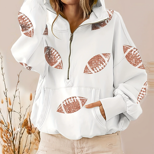 Damkläder Långärmade hoodies med paljetter