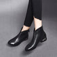 Women's Fleece-Lined PU Leather Short Boots