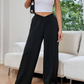 Lässige, lange Damenhose mit weitem Bein