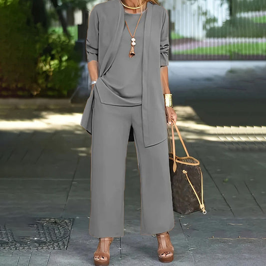 Elegant 3-delat Relaxed Fit-set för damer