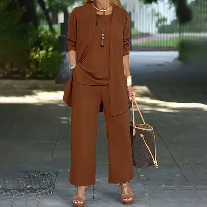 Elegant 3-delat Relaxed Fit-set för damer