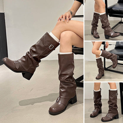 Långa stövlar för kvinnor i casual stil