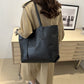 Retro multifunktionell axelväska med stor kapacitet för kvinnor