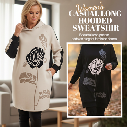 Lång jacka med huva för damer