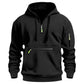 Varm utility-hoodie med kvartlång dragkedja för herr –👏Komfort, stil och praktiskhet i ett mångsidigt plagg!