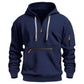 Varm utility-hoodie med kvartlång dragkedja för herr –👏Komfort, stil och praktiskhet i ett mångsidigt plagg!