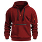 Varm utility-hoodie med kvartlång dragkedja för herr –👏Komfort, stil och praktiskhet i ett mångsidigt plagg!