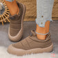 Damskor med plyschfoder och slip-on-design