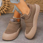 Damskor med plyschfoder och slip-on-design