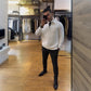 💥Nyheter Specialerbjudande – Slim fit-tröja med halv dragkedja för herr