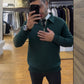 💥Nyheter Specialerbjudande – Slim fit-tröja med halv dragkedja för herr