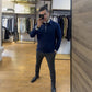 💥Nyheter Specialerbjudande – Slim fit-tröja med halv dragkedja för herr