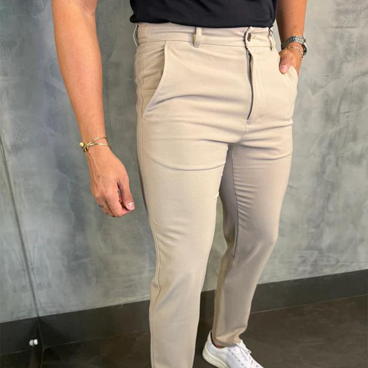 Casual stretchbyxor med smal passform för herr