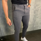 Casual stretchbyxor med smal passform för herr