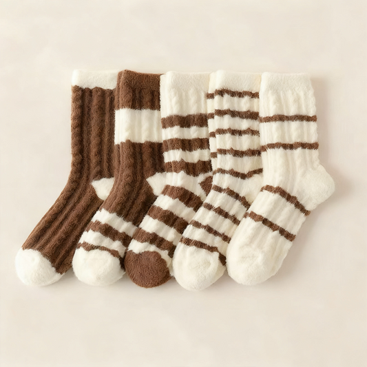 Randiga och enfärgade casualstrumpor