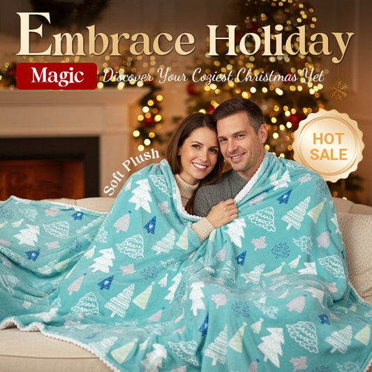 Fluffig och mysig filt med jultema