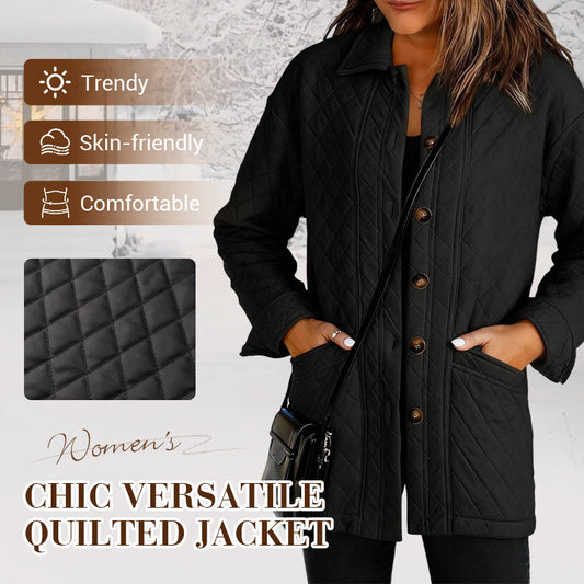 Chic och mångsidig quiltad jacka för damer